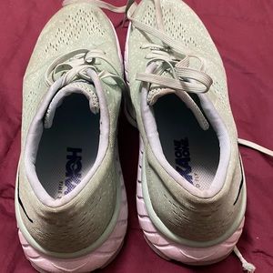 Ladies’ HOKA ONE ONE, W Cavu 2, Size 10, light green. Gently used.
